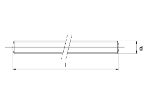 Afbeeldingen van Draadstang DIN 975 4.8 onbehandeld staal M 8 X 1000 mm
