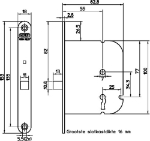 Afbeeldingen van Nemef Klavier 1sl kastslot type 1436/2-55 omk