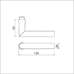 Afbeeldingen van Ami Deurkruk 374 gatdeel m6 zwart 9005str