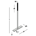 Afbeeldingen van GB Muurplaatanker met plaat M12 400 PL 150 dl