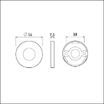 Afbeeldingen van Ami Klik rozet rond krg zwart
