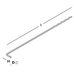 Afbeeldingen van GB UNI-L spouwanker 320 Ø4 VD