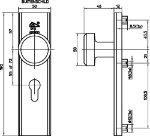 Afbeeldingen van DEURBESLAG 3405-72MM DEURBESLAG 3405-72MM