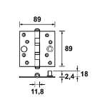 Afbeeldingen van AXA Vh.kogellager-sch/89x89/tgs ean skg