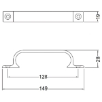 Afbeeldingen van Greep 128mm opschroevend mat zwart