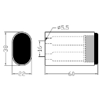 Afbeeldingen van Deurbuffer ovaal 60mm naturel