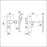 Afbeeldingen van Ami Vhb 251/15 kt72 knop 144, deurkruk 374 pc