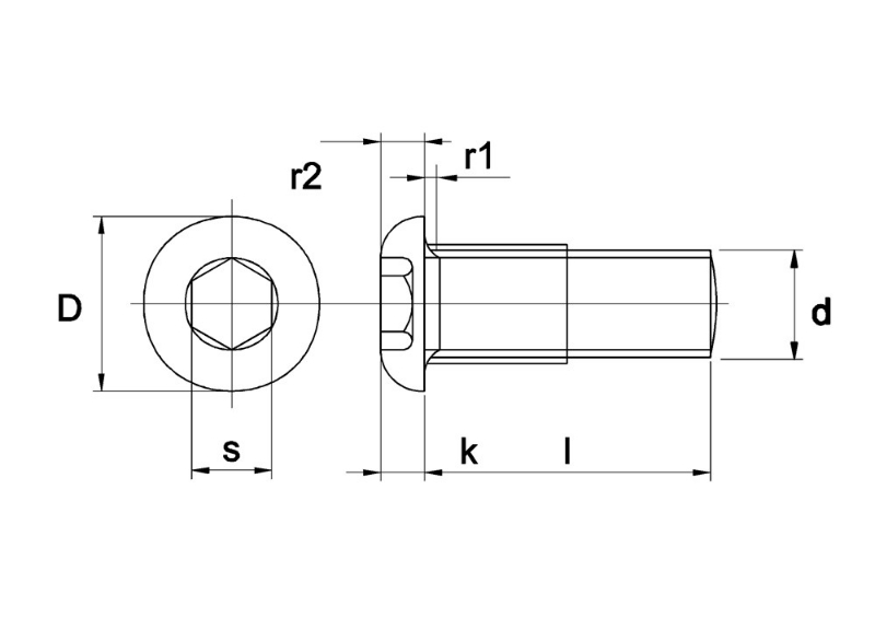 Afbeeldingen van Kobout B.V. Laagbolkopschroef cilinderkop binnenzeskant ISO 7380-1, verzinkt
