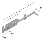 Afbeeldingen van GB Rolstaartschuif vlak 400x65 6 EV