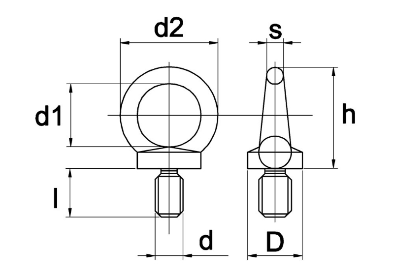 Afbeeldingen van Oogbout DIN 580 RVS A2 M 20
