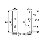 Afbeeldingen van AXA Curve vh schilden/krukgat pc72/242x52//f1