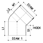 Afbeeldingen van 110mm bocht dw 1xmm 87