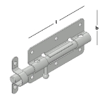 Afbeeldingen van GB Plaatgrendel 100x50 EV