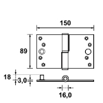 Afbeeldingen van AXA Vh.kogelpomel/89 x 150/li/tgs ean skg