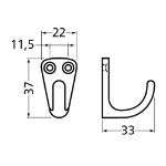 Afbeeldingen van Handdoekhaak naturel