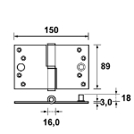 Afbeeldingen van AXA Vh.kogelpomel/89 x 150/re/tgs ean skg