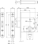 Afbeeldingen van Lips Veiligheidsbijzetslot 2454 17 T24 60mm