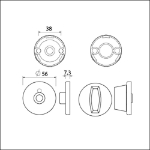 Afbeeldingen van Ami Klik rozet rond wc 8 mm zwart