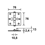 Afbeeldingen van AXA Vh.kogellager-scharn/76x76/tgs ean skg