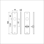 Afbeeldingen van Ami Kortschild wc 180/41 rh 8*63         f-1