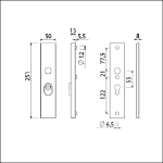 Afbeeldingen van Ami Vhb 251/50/15 buiten kt 55  binnen pc 55 