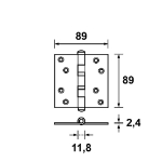 Afbeeldingen van AXA Kogellager-schar/89x89/tgs ean