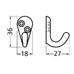 Afbeeldingen van Handdoekhaak nikkel