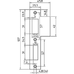Afbeeldingen van Nemef Sluitplaat RVS recht type p1266/17