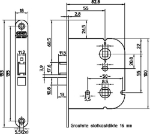 Afbeeldingen van 1444-55 krimp Badkamerdeurslot