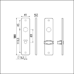 Afbeeldingen van Ami Kortschild wc 180/41 rh 8*63 zwart 9005 s
