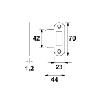 Afbeeldingen van AXA Sluitpl.rond tbv loopslot/zwart/ean