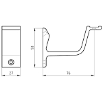 Afbeeldingen van Leuningh. vlakzadel, prof., opschr., m.zwart