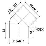 Afbeeldingen van 80mm bocht hwa 1xlm 87