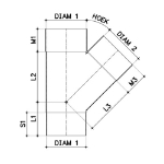 Afbeeldingen van 100x100 t-stuk hwa verj. 2xlm 45