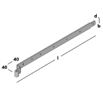 Afbeeldingen van Bochtheng 850 v.penØ16 45x6 EV