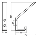 Afbeeldingen van Hoed-/jashaak enkel naturel