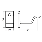 Afbeeldingen van Leuninghouder stokschr. naturel