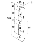Afbeeldingen van HOEKSLPL.TBV DAG/NACHT/ZWART/DIN LINKS