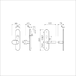 Afbeeldingen van Ami Vhb 250/50/15 kt72 omkeer knop 145 deurkr