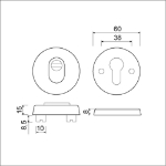 Afbeeldingen van Ami Vhb rozet rond 15 mm kt zwart 9005 str dd