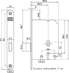 Afbeeldingen van NEMEF 1200 Serie Binnendeurslot Kastslot Klav