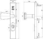 Afbeeldingen van Deurbeslag 3429-72mm LS