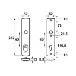 Afbeeldingen van AXA Curve plus vh schilden/krukgat pc92//242x