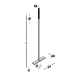 Afbeeldingen van GB Muurplaatanker met plaat M12 600 PL 150 dl
