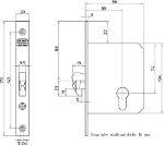 Afbeeldingen van Nemef Schuifdeurslot - rechthoekig - 20 x 170