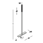 Afbeeldingen van GB Muurplaatanker met plaat M12 500 PL 150 dl
