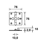 Afbeeldingen van AXA Veiligh.scharnier/3x3/tgs ean skg