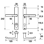 Afbeeldingen van AXA Curve plus vh beslag/blokkruk pc92//242x3