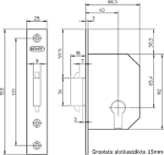 Afbeeldingen van Nemef Cilinder haakschootslot schuifdeurslot