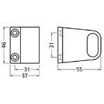 Afbeeldingen van Steun eind gardelux-1 naturel
